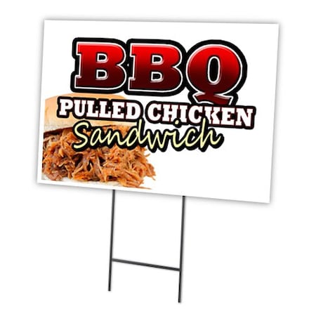 Bbq Pulled Chicken San Yard Sign & Stake Outdoor Plastic Coroplast Window